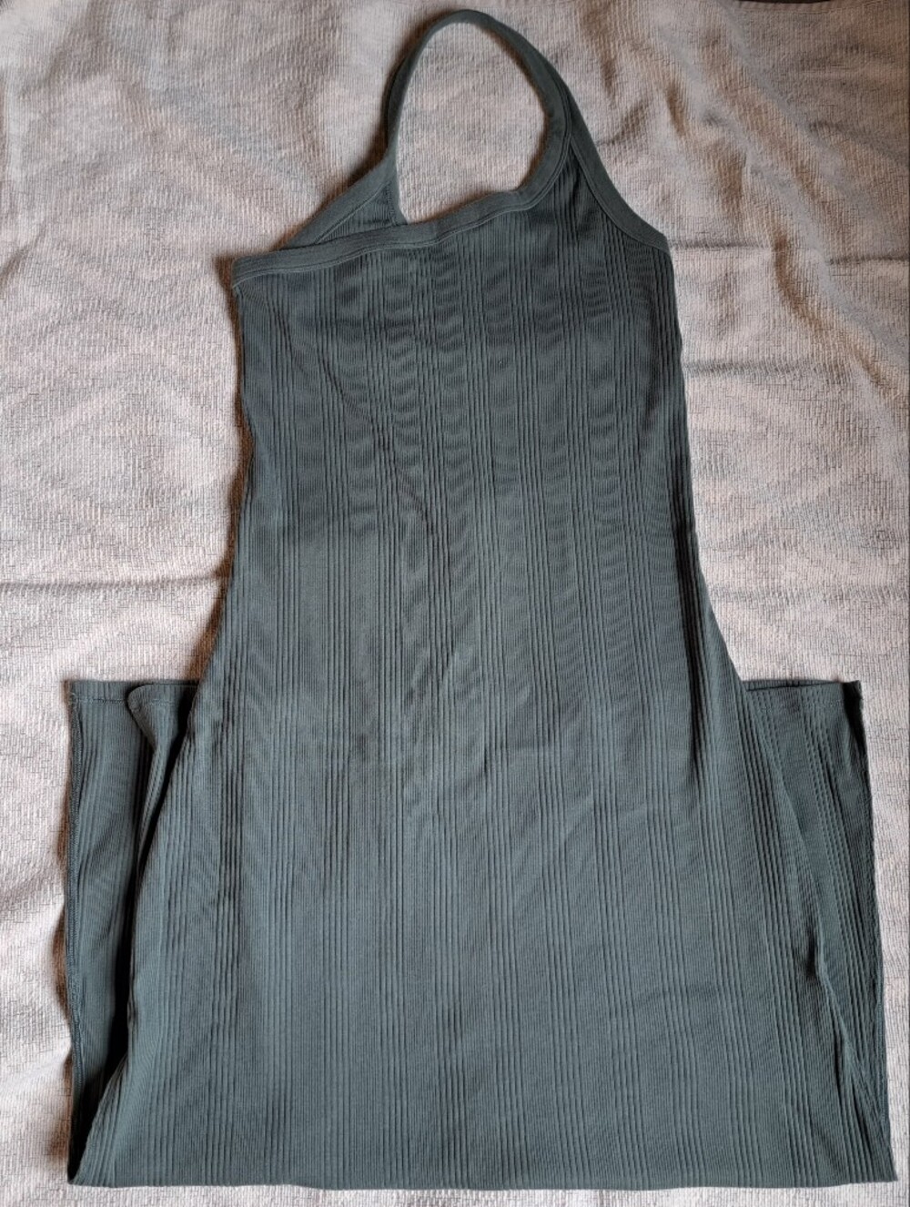 Aerie Single Strap Shin Length Moss Green Dress